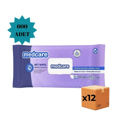 Medcare Perine Bölgesi ve Vücut Temizleme Havlusu 12 Paket Avantaj Seti