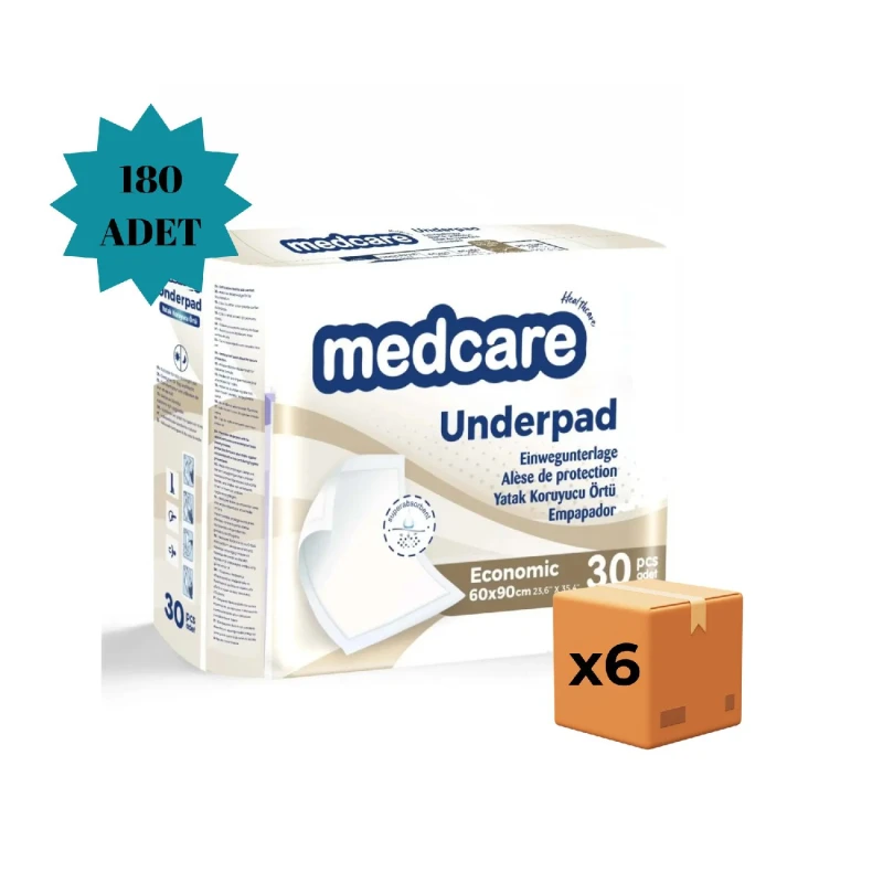 Medcare Eko Yatak Örtüsü 60x90 Bej 6 lı Avantaj Seti - medikazon.com