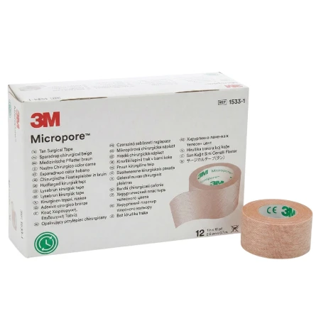 3M Micropore Tan Kağıt Bant 1.25cm*9.14m - Hipoalerjenik