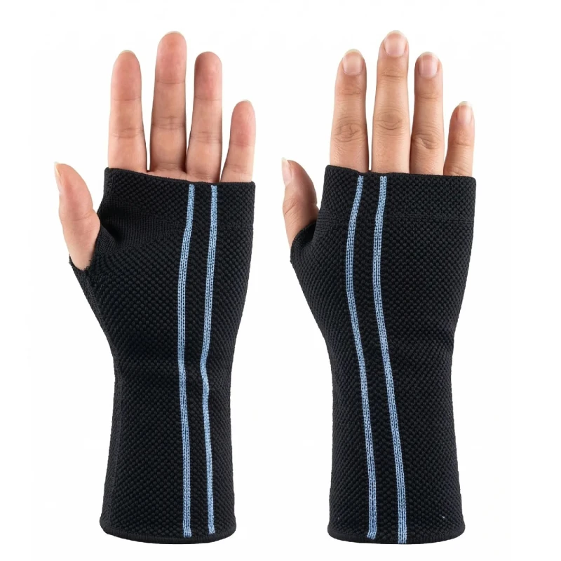 Orlex Mavi El Bilekliği Örme Elastik - M Beden Destekleyici