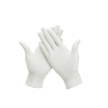 Tenty L Beden Pudralı Beyaz Lateks Eldiven - 100 Adet