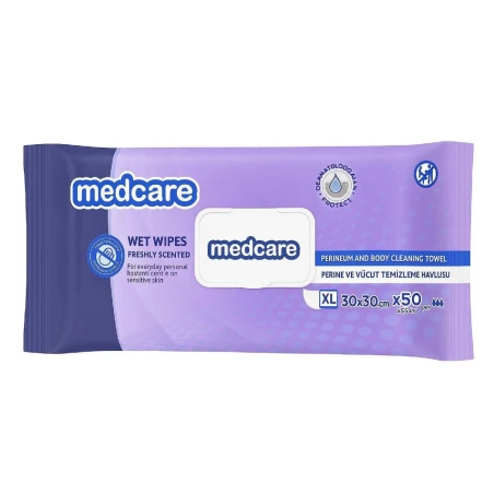 Medcare 50 li Perine Bölgesi Temizleme Mendili - Ekstra Büyük