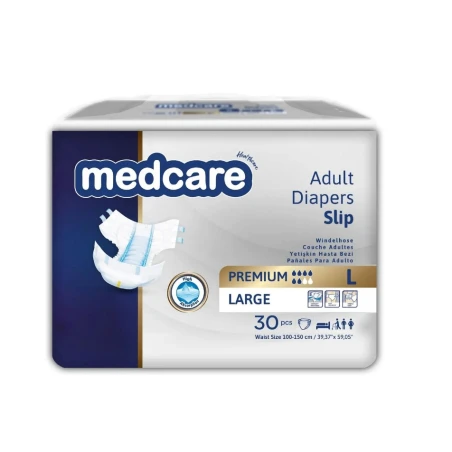 Medcare Large Premium Bağlamalı Hasta Bezi 30 Adet - Ekstra Yumuşak
