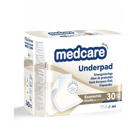 Medcare Yatak Koruyucu Örtü 60x90 30 lu Eko Bej - medikazon.com