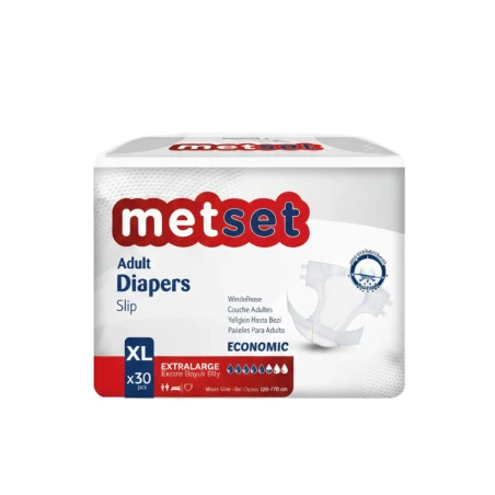 Metset XL Bağlamalı Hasta Bezi 30 Adet - Ekonomik Büyük Boy