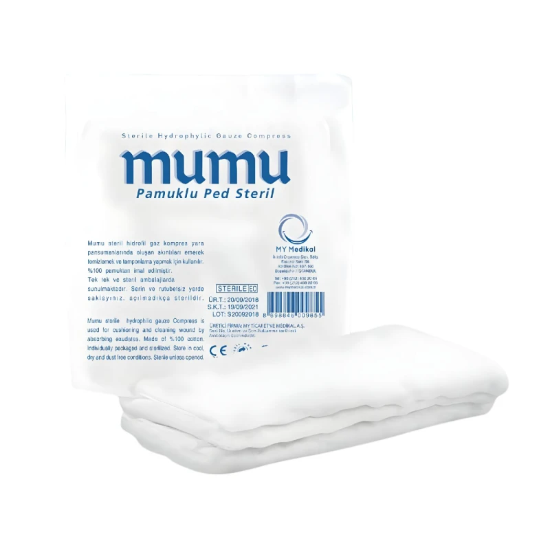 Mumu 10*20 cm Hidrofil Pamuklu Ped - Yüksek Emici ve Yumuşak