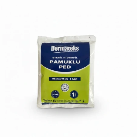 Dermateks Pamuklu Pansuman Pedi 10*10 - Yüksek Emici Ped