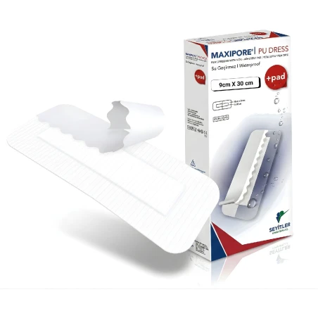 Maxipore PU Şeffaf Film Pad 9x30 cm - Su Geçirmez - medikazon.com