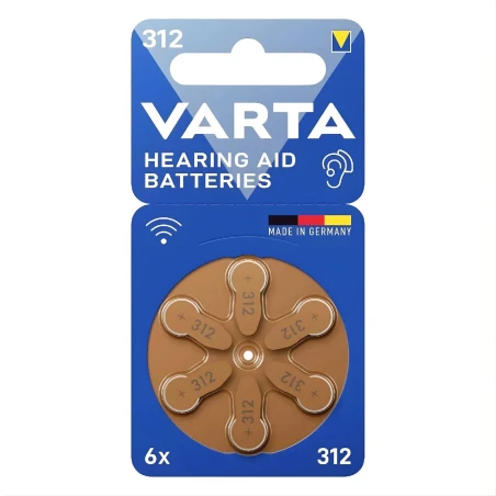 Varta Hearing Aid 312 Pil - 6 lı Paket - Uzun Ömürlü Enerji
