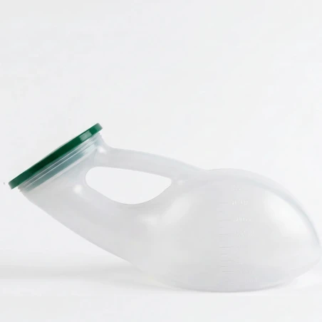 Erkek Hasta İçin Plastik Ördek Tuvalet Aparatı - Kapaklı ve Ergonomik