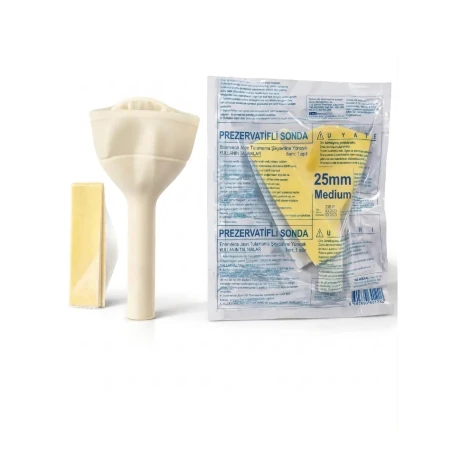Nulife Prezervatifli Sonda Medium 25 mm - Dış Kateter - medikazon.com