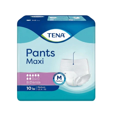 Tena Pants Maxi M Beden 10 Adet - En Yüksek Emicilik 8 Damla