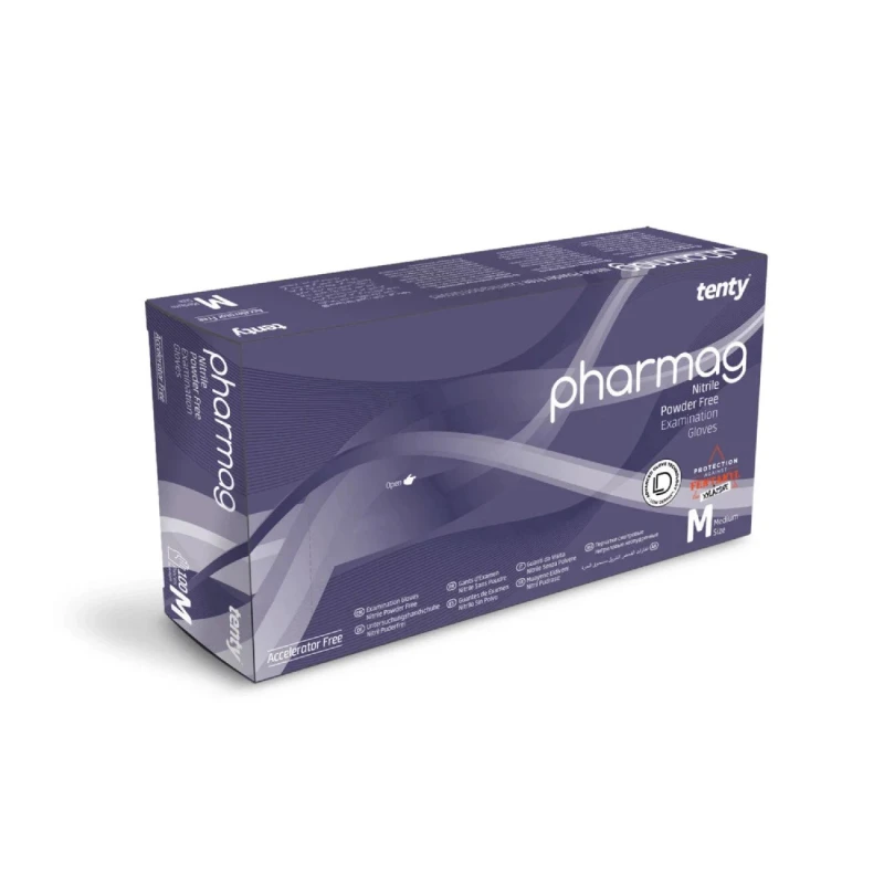 Tenty Pharmag Yaban Mersini Mavisi Nitril Eldiven Medium - 100 lü