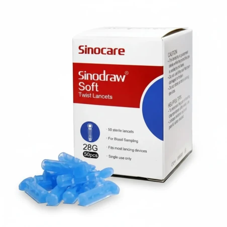 Sinocare Parmak Delme İğnesi 50 Adet - Evrensel Uyumlu Lanset