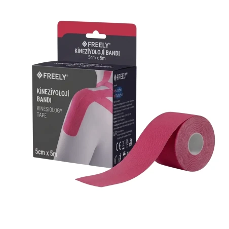 Freely Kırmızı Ağrı Bandı - 5cm x 5m Kinesiyoloji Bandı