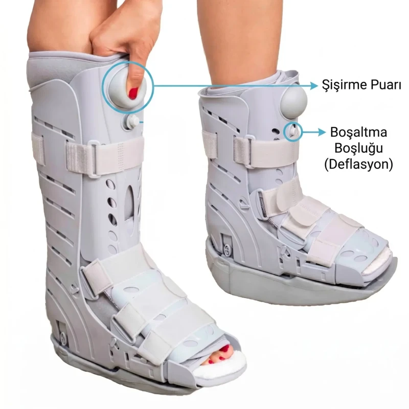 Orthez Havalı Ayak Sabitleme Botu Kısa - Small Beden 35-38