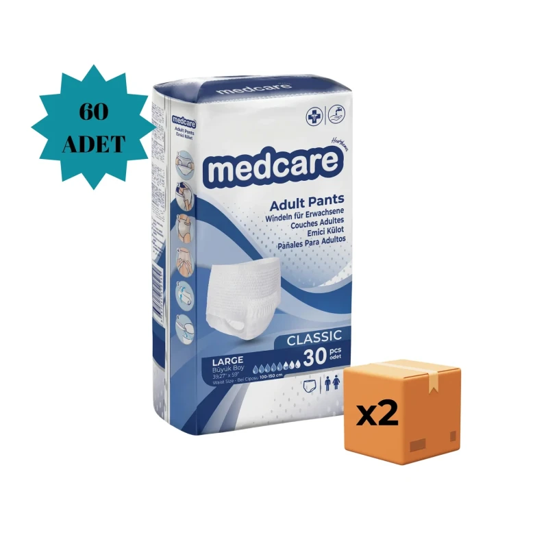 Medcare XL Classic Emici Hasta Külodu 60 lı Avantaj Paket