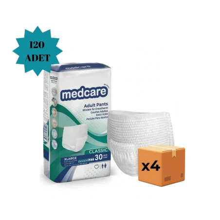 Medcare Maxi Emici Külot XL Beden 4 lü Koli - 120 Adet Avantajlı