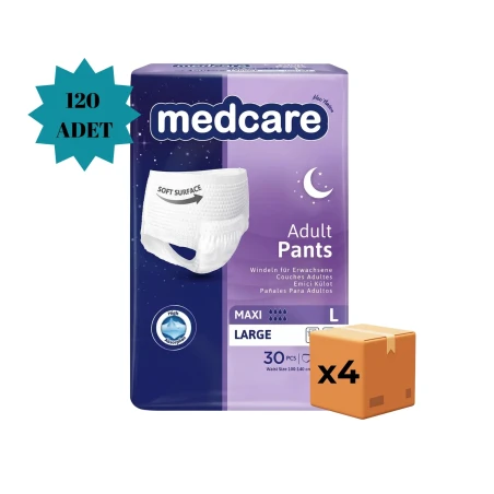 Medcare Maxi Emici Külot L Beden 4 lü Koli Fiyatı - 120 Adet Avantajlı