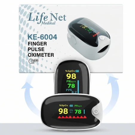 Life Net KE-6004 Pulseoksimetre - Parmak Tipi Oksijen Ölçer